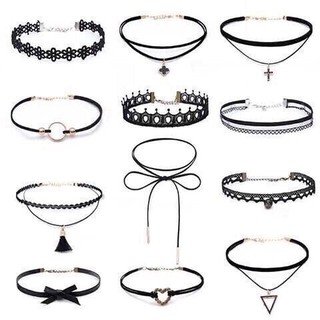 GIÁ TỐT - BỘ VÒNG CỔ TATTOO CHOKER 12 MÓN Giá Rẻ - PPL01