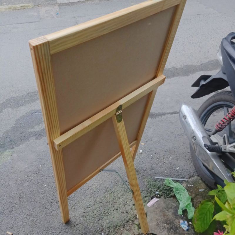 BẢNG ĐEN MENU 60*120 MÀU GỖ TỰ NHIÊN VIẾT PHẤN VIẾT BÚT HUỲNH QUANG