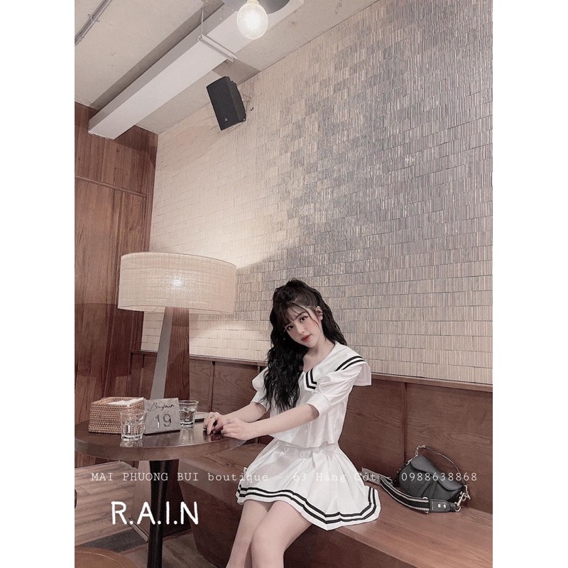 [Mã FAGREEN245 giảm 10% tối đa 30K đơn 99K] sét áo sơ mi thuỷ thủ mix chân váy | BigBuy360 - bigbuy360.vn