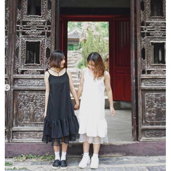 VÁY ĐI BIỂN - RUFFLE CAMI DRESS - VÁY HAI DÂY BÈO ĐẮP VOAN