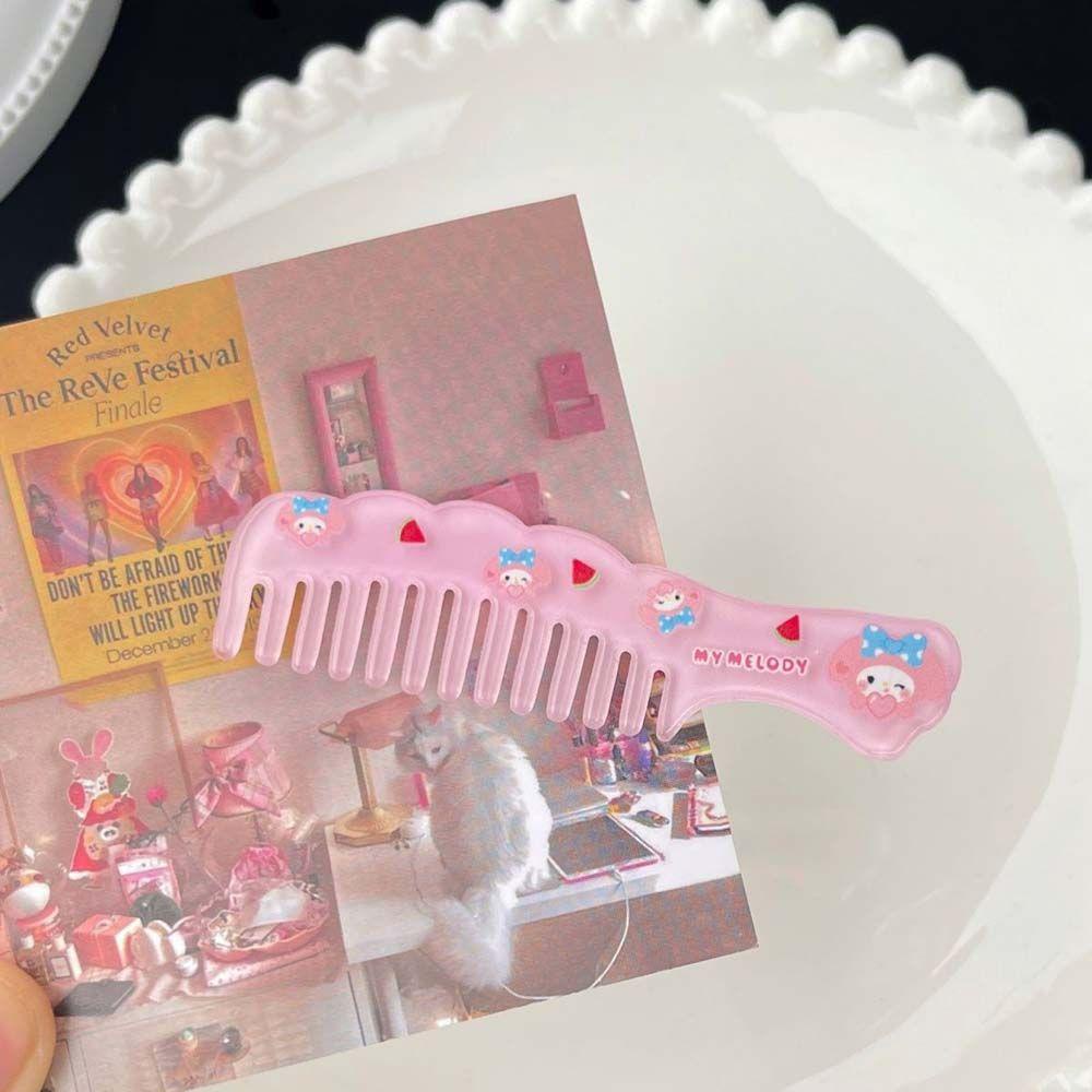 Lược Kẹp Tóc Hình Cún Kuromi Melody Cinnamon Tai To Phong Cách Hàn Quốc Ngọt Ngào Cho Bé Gái