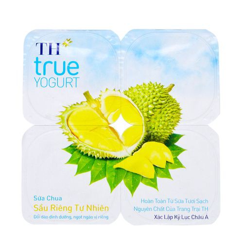 Thùng 12 Lốc Sữa chua ăn Sầu Riêng TH TRUE YOGURT  100G