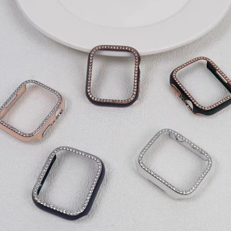 Khung Bảo Vệ Đính Đá Kim Cương Cho Đồng Hồ Thông Minh for apple watch series 7 se 6 5 4 3 2 45mm 41mm 38mm 42mm iwatch 40mm 44mm
