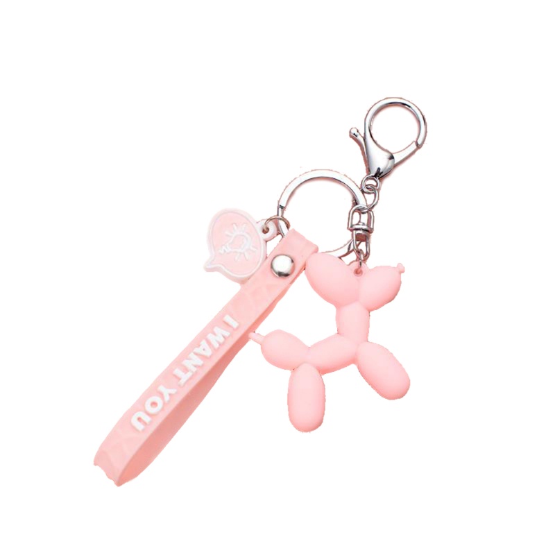 Móc Khóa Hình Chú Chó Bong Bóng Dễ Thương