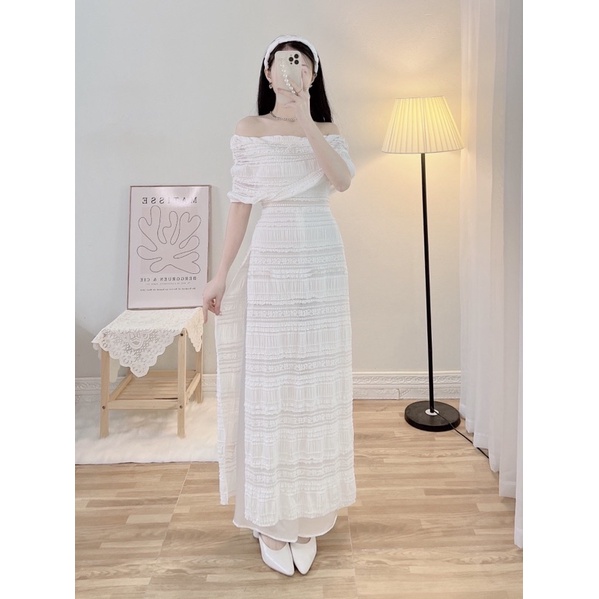 Áo dài LINSTORE Thiết Kế Thanh Lịch Nữ Tính