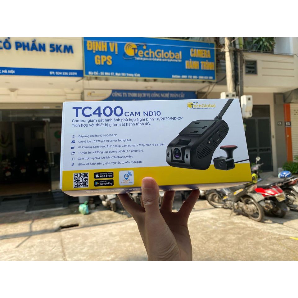 Camera  Hành Trình Chuẩn Nghị Định 10 TC400 CAM-ND10-cho xe 16 chỗ trở lên xe-đầu kéo-quay 2 mắt trước và trong cabin | BigBuy360 - bigbuy360.vn