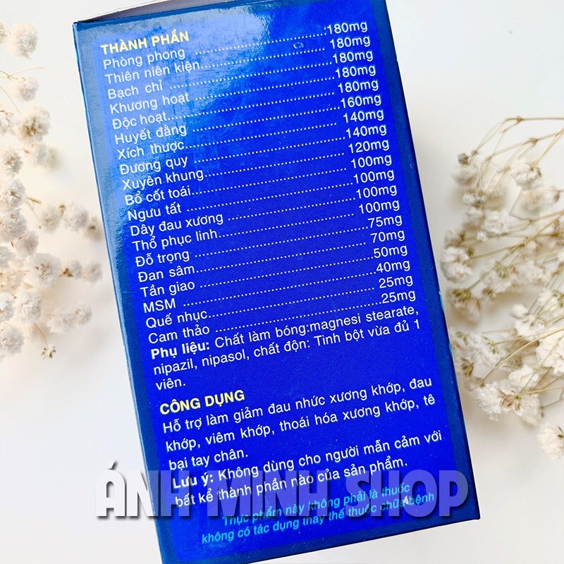Tần Kinh Phong Giảm Đau Nhức Xương Khớp, Đau Khớp, Viêm Khớp, Thoái Hoá Xương Khớp, Tê Bại Tay