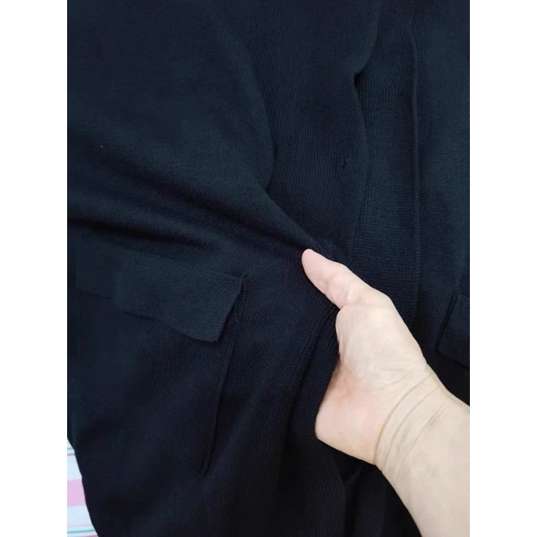 ÁO LEN DÁNG NGẮN MÀU ĐEN NỮ PHONG CÁCH HÀN QUỐC ULZZANG