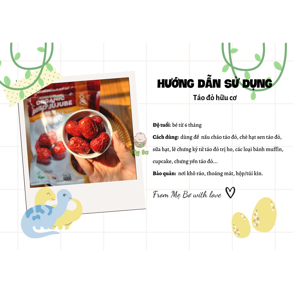 TÁO ĐỎ HỮU CƠ NINH HẠ SIZE BỰ (USDA ORGANIC) (túi zip 100g)