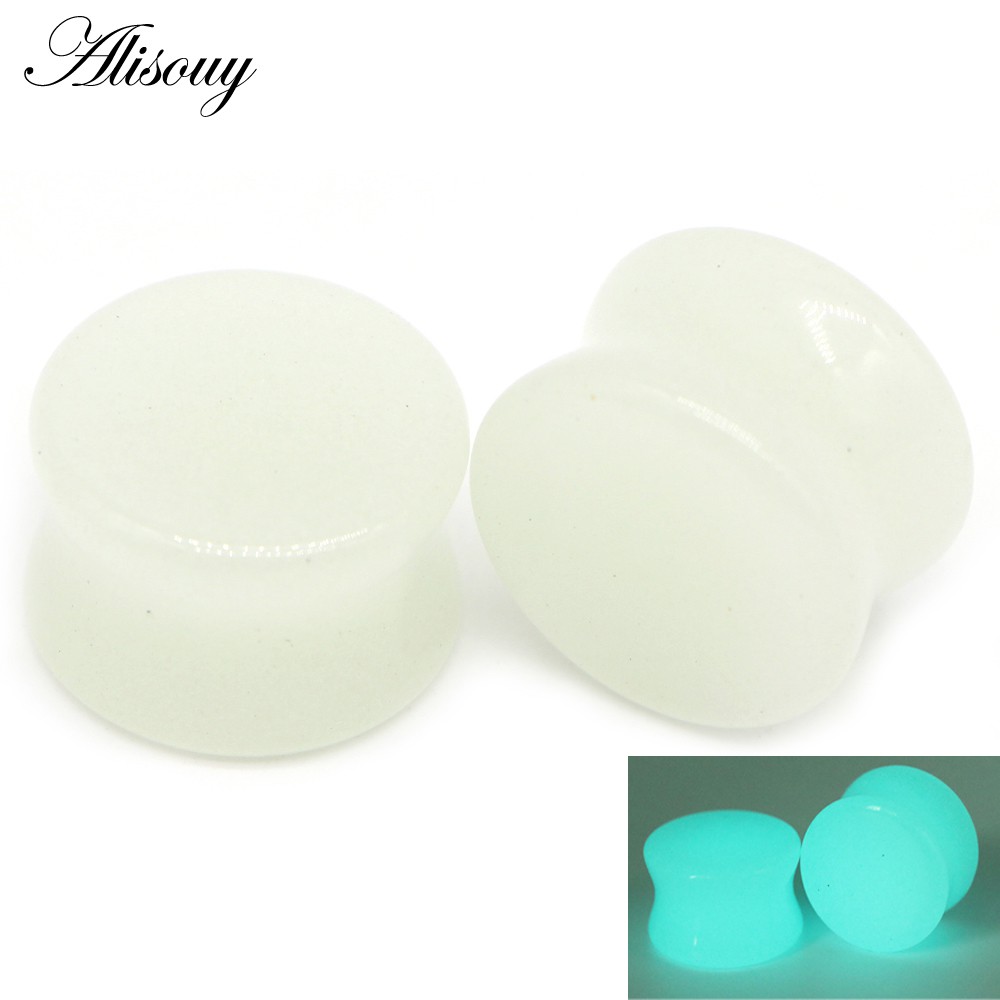 Alisouy Set 2 Khuyên Nong Tai Bằng Đá Hữu Cơ Tự Nhiên 6mm-16mm