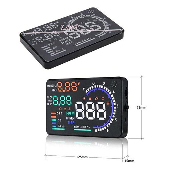 Bộ Hiển Thị Tốc Độ Lên Kính Lái Ô Tô HUD A8 - Bảo Hành 18 Tháng | BigBuy360 - bigbuy360.vn