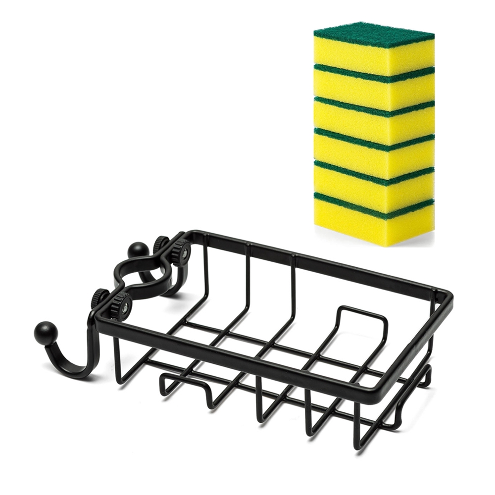 Bộ Khay Sắt Và 6 Miếng Bọt Biển Rửa Chén JUJIAJIA Dùng Cho Nhà Bếp Tiện Lợi