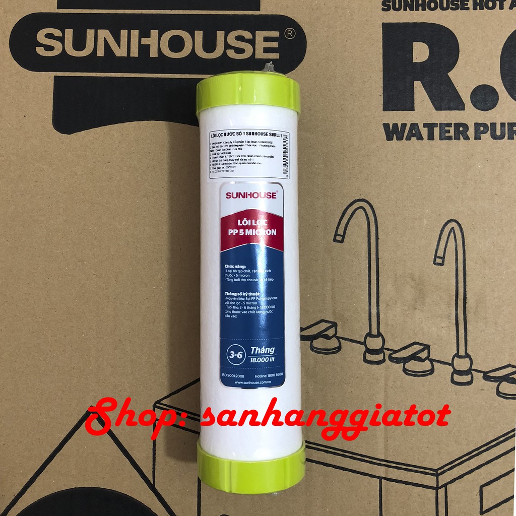 Lõi lọc nước số 1 Sunhouse - Combo 3 lõi lọc số 1 chính hãng.