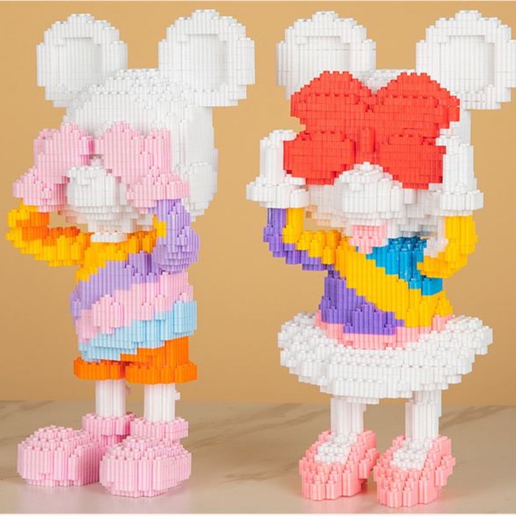 Mickey Mouse Mô Hình Lắp Ráp Nhân Vật Hoạt Hình Chuột Mickey & Minnie Tặng Búa Lắp Ghép