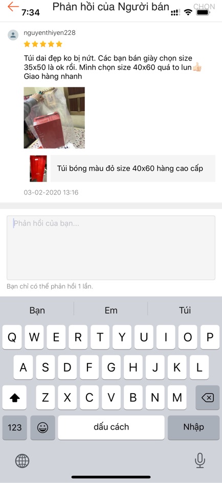 túi nilong trong suốt hàng loại 1 size 40x60cm