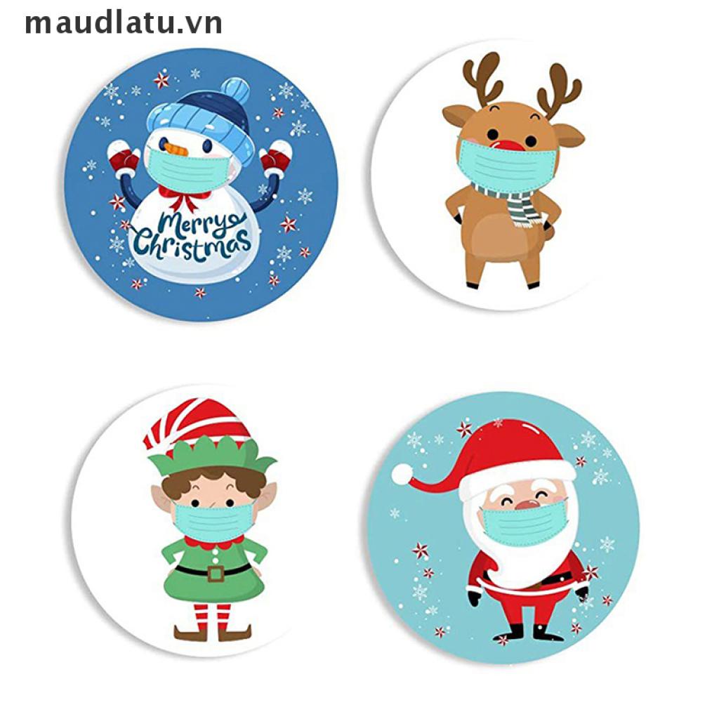 MAUD 500pcs Christmas gift stickers gift sealing stickers holiday gift wrapping decor .