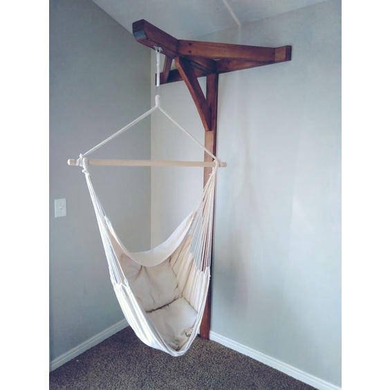 Võng lười vải Cavas treo khung hoặc treo trần nhà dùng để thư giản, trang trí nội thất, sân vườn