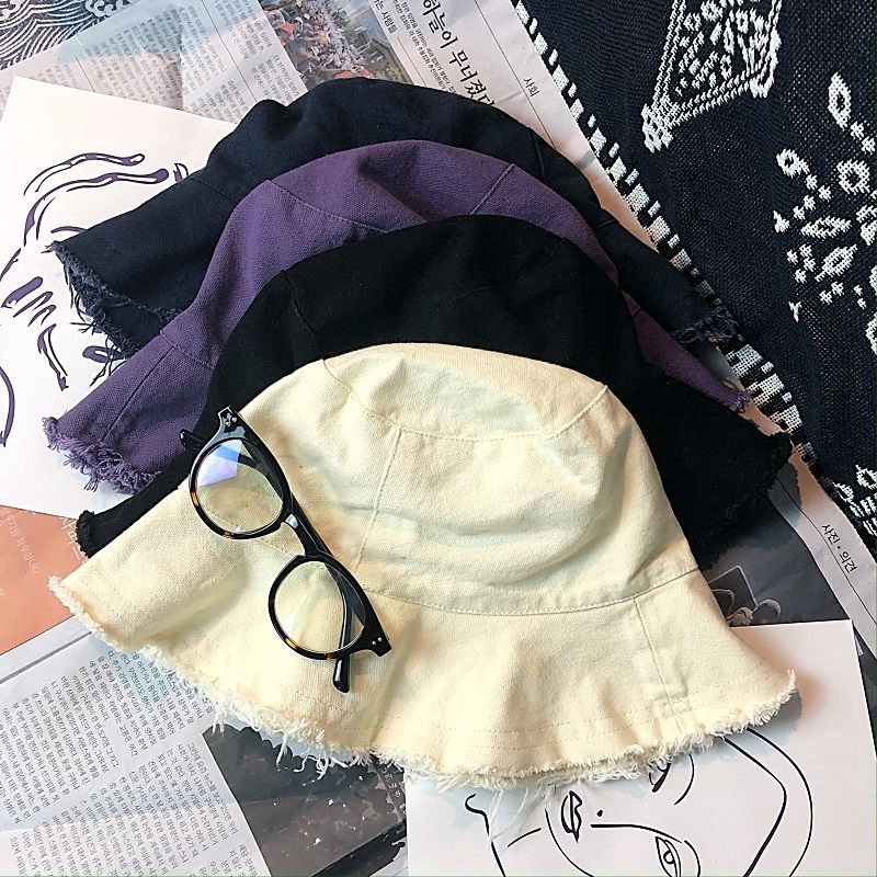 Mũ tai bèo vành rộng in chữ thời trang dành cho nữ