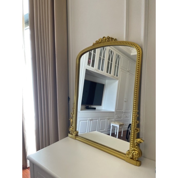 ( KT 75*95 cm) Gương vintage khung gỗ DPGG02