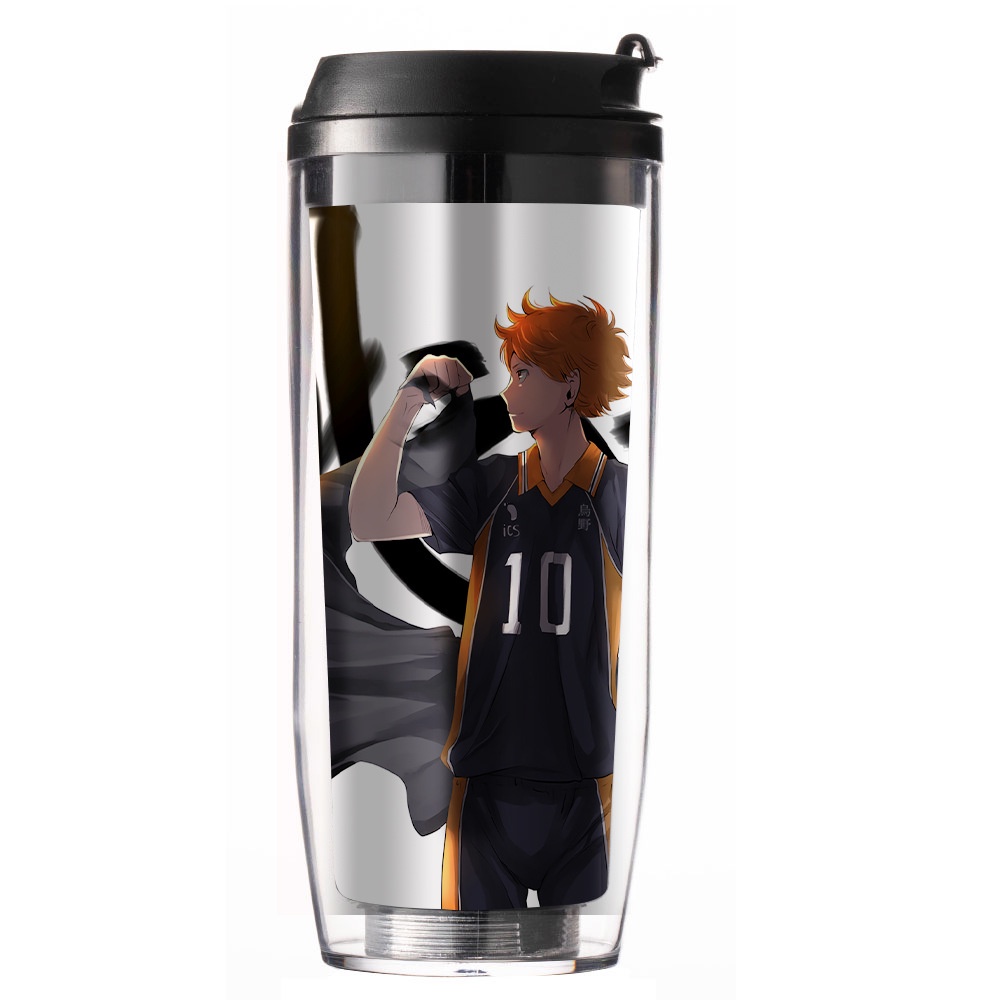 Bình Nước Hai Lớp Cách Nhiệt In Hình Anime Haikyuu 500ML Dành Cho Học Sinh