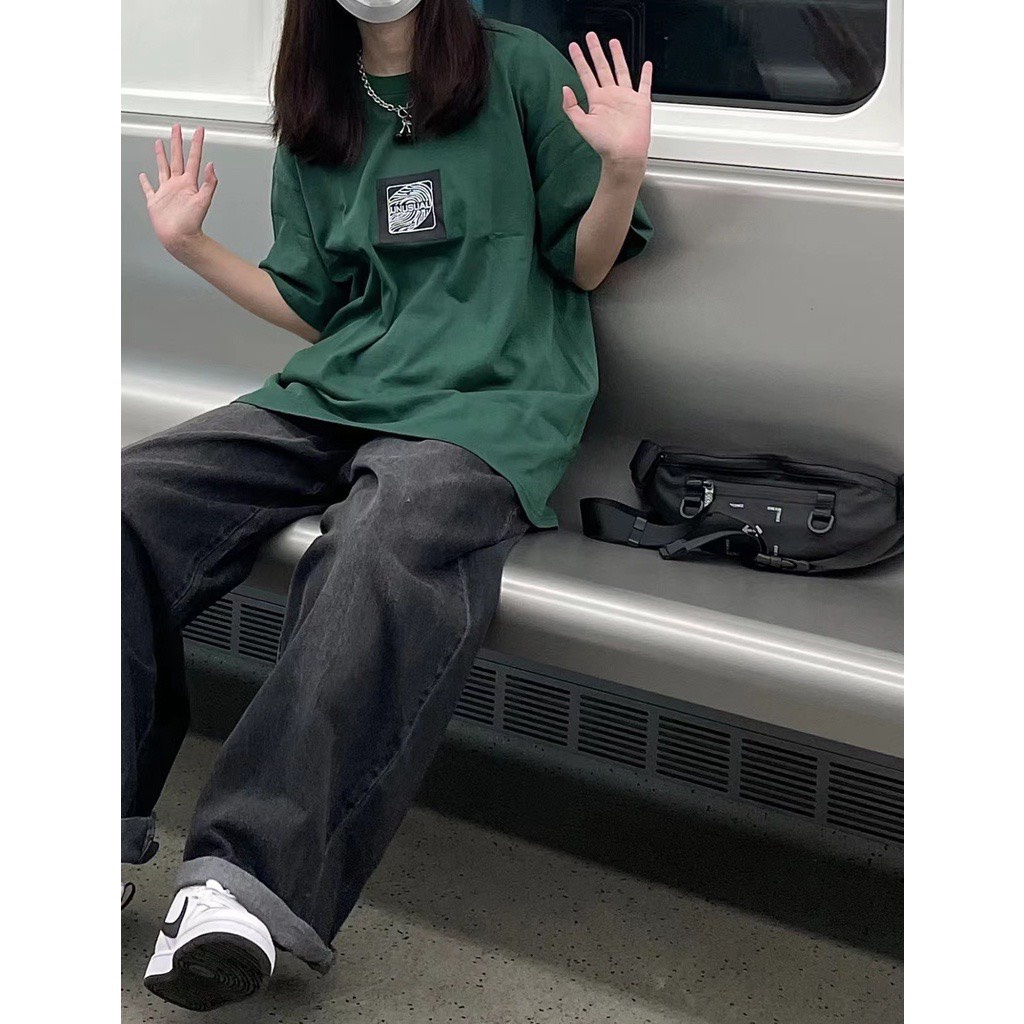 Áo thun tay lỡ CRAW phông unisex nam nữ vải coton mềm mịn, co dãn Oversize form rộng - 0016