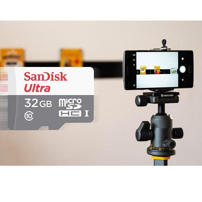 SANDISK Thẻ Nhớ Micro Sdhc Uhs-I 8 / 16 / 32 / 64 / 128 / 256gb Class 10 Lên Đến 100mbps