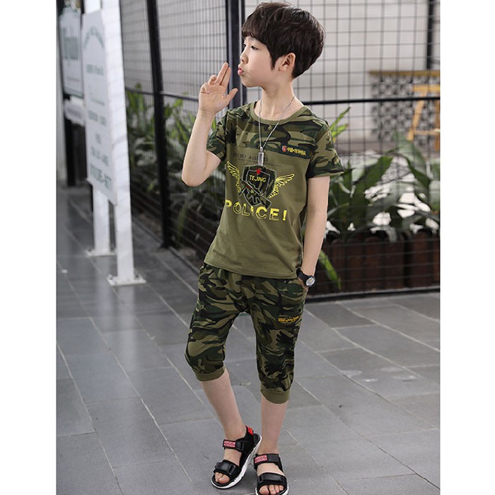Bộ trẻ em kiểu lính BK09