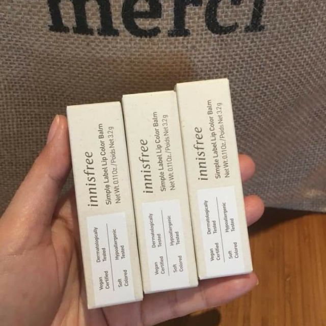 Son Dưỡng Có Màu INNISFREE SIMPLE LABEL LIP COLOR BALM
