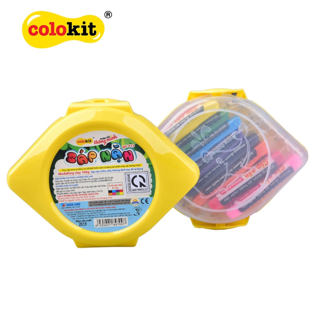 Đất nặn Thiên Long MC015  - Sáp nặn 8 màu Colokit MC-015