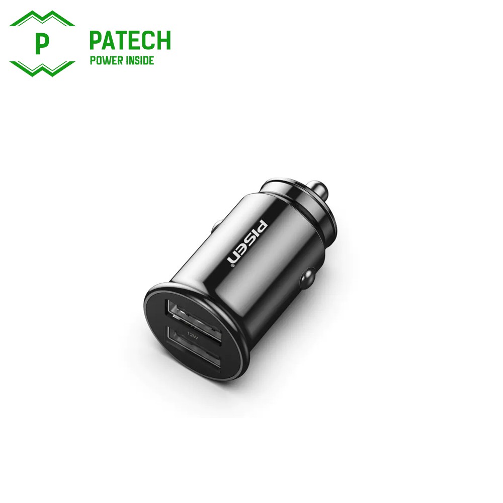 Sạc PISEN Dual USB Car 2.4A - Super small, FAST - (BL-CC01LS)- Hàng chính hãng