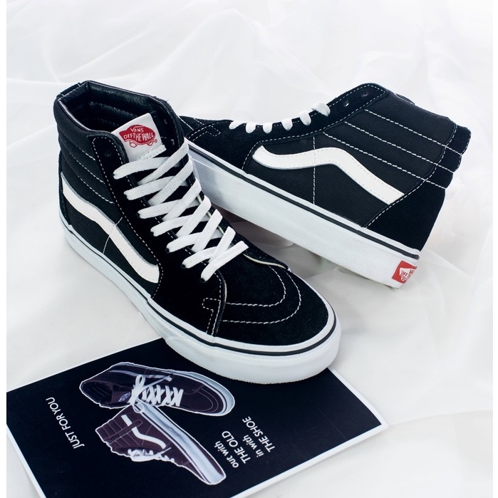 Giày Sneaker Nam, Giày Vans [REAL] SK8 Hi Black cho nam nữ