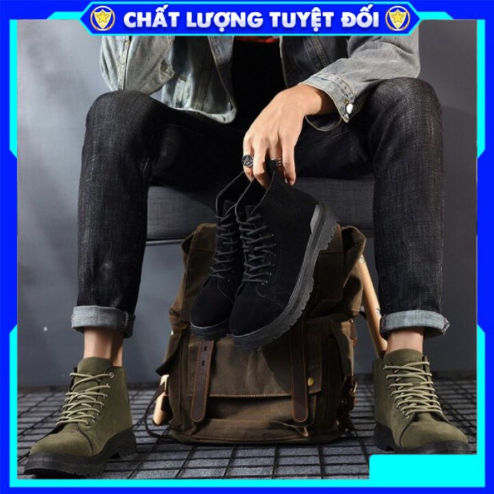[HÀNG CAO CẤP]Giày Da Cao Cấp, Giày Boot Nam Da Lộn Cao Cổ Đẹp Hàn Quốc MenShoes | BigBuy360 - bigbuy360.vn