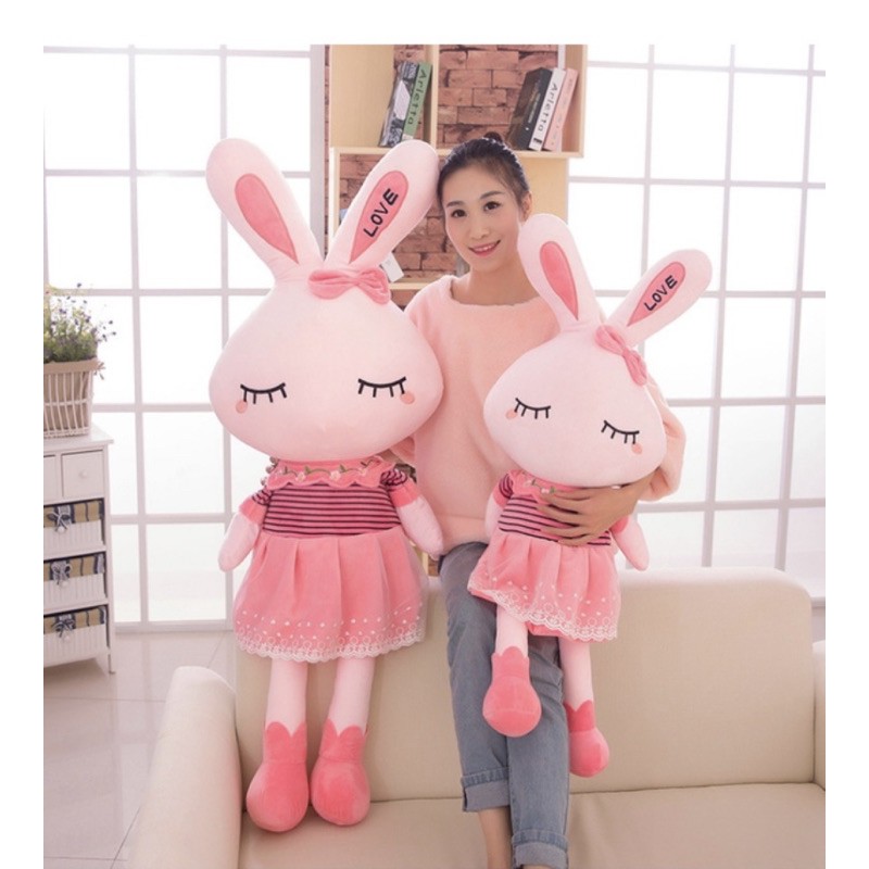 Thỏ Bông Mặc VáyFreeshipThỏ bông mặc váy cute size lớn và mini