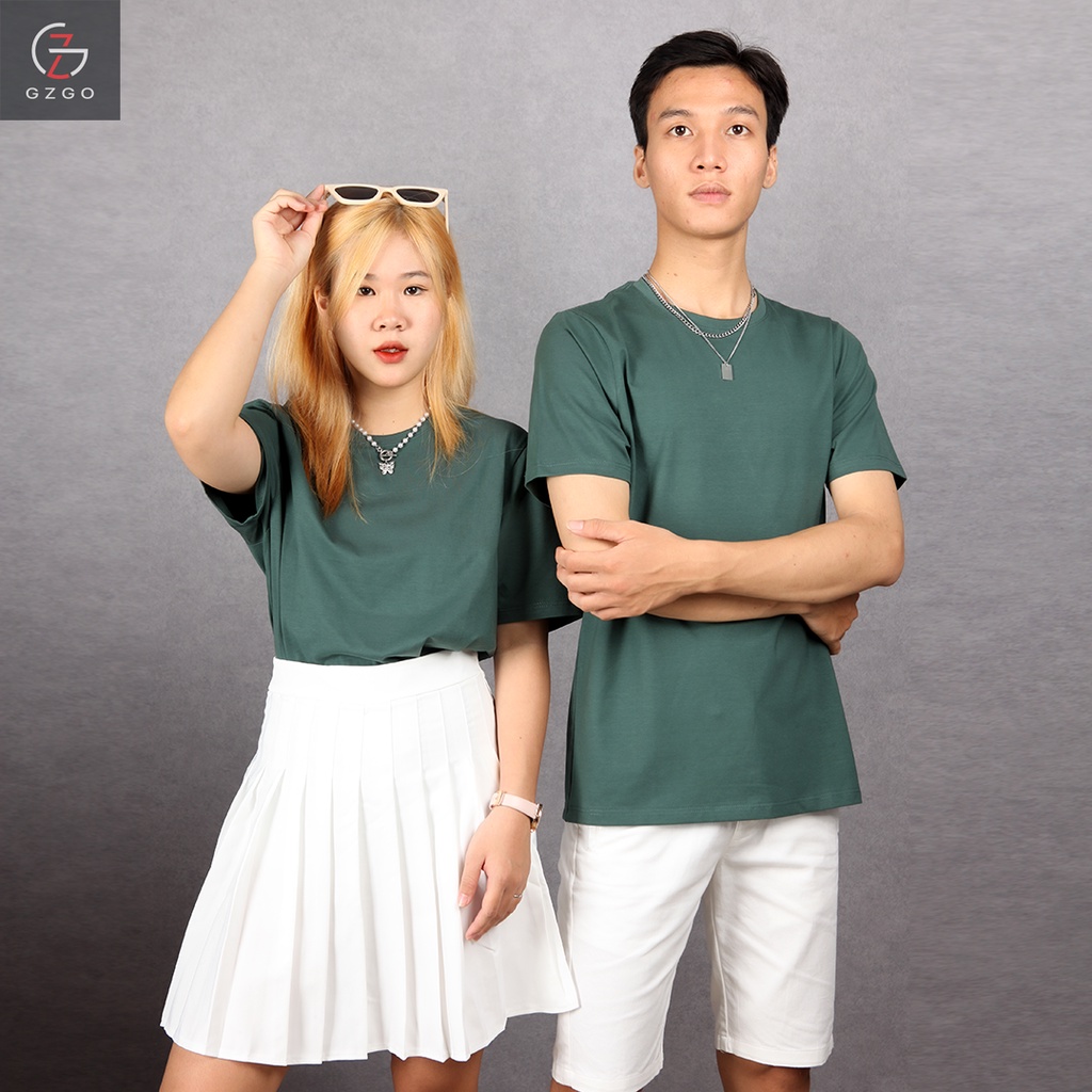 Áo thun unisex nam nữ áo thun cặp nam nữ chất cotton đẹp cổ tròn basic phom rộng Nhã Dung Store