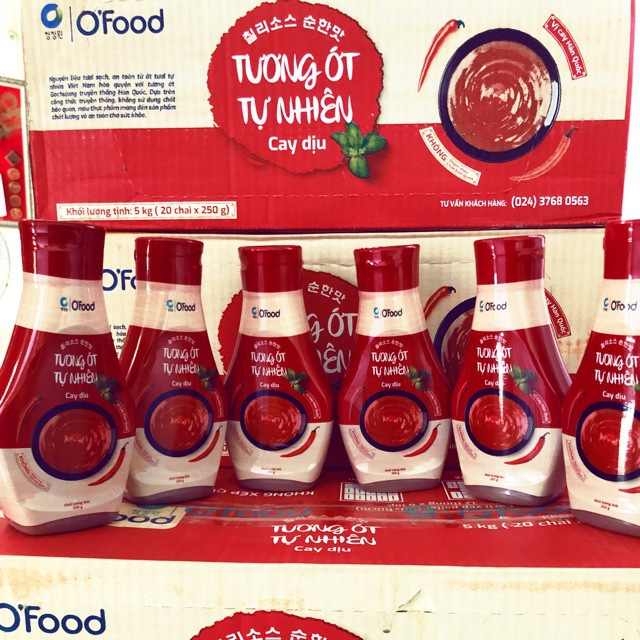 Tương ớt tự nhiên Ofood 250g Kết Hợp Giữa ớt tự nhiên Việt Nam Với Ớt gochujang Hàn Quốc