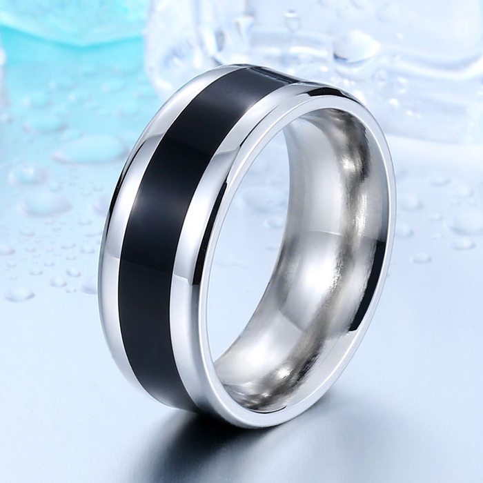 Nhẫn Nam Thời Trang Kuu Studio Màu Bạc Đẹp Cao Cấp Chất Liệu Titan Không Gỉ - Nhẫn Proxy Ring