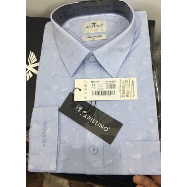 ÁO SƠ MI DÀI TAY NAM ARISTINO HẠN CHẾ NHĂN REGULAR ALS35907