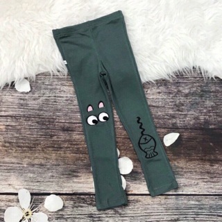 Legging thun gân cho bé gái