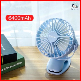Quạt tích điện Yoobao F04 xoay 720 độ [Pin dùng 32h, đế kẹp đa năng, bảo hành 12 tháng]