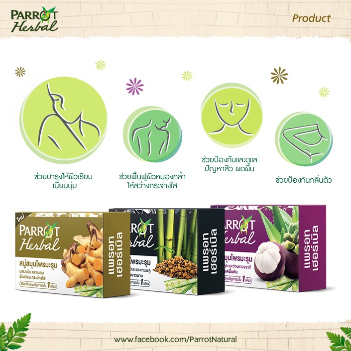 XÀ BÔNG PARROT HERBAL 100g