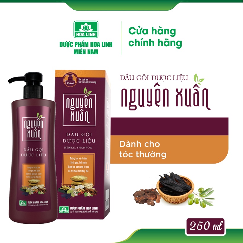 Dầu gội Dược liệu Nguyên Xuân nâu 250ml (Dành cho tóc thường)