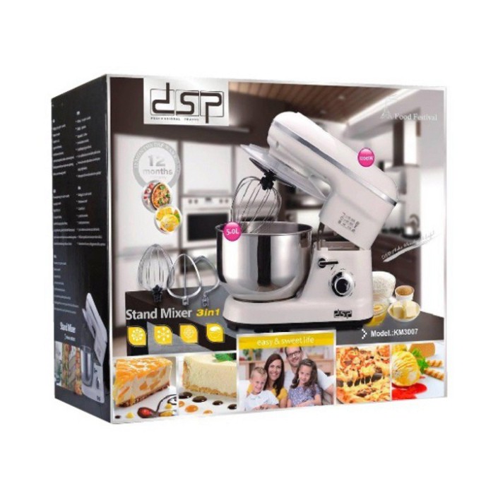 Sản Phẩm Máy trộn bột và đánh trứng 5 lít, thương hiệu cao cấp DSP KM3007 (Bào hành điện tử 12 tháng) .