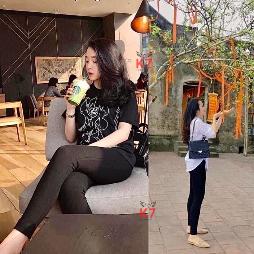 XẢ KHO LẺ SIZE Quần legging nữ dài lửng đùi K7 FASHION co giãn 4 chiều thoải mái, chất cotton Loại 1