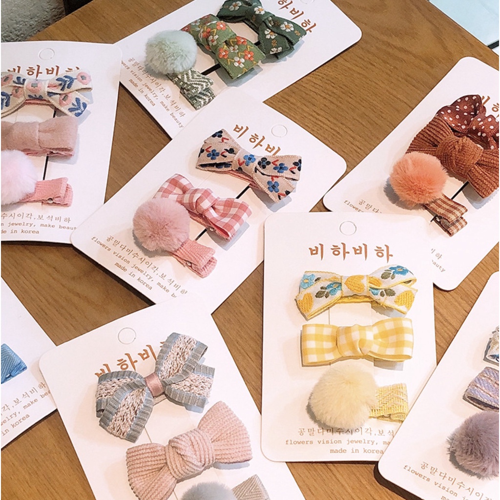 Set kẹp tóc cho bé ( set 3 kẹp )