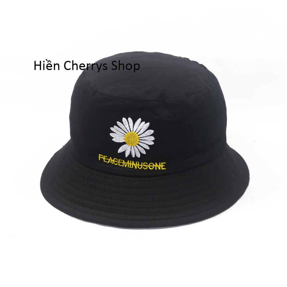 Nón tai bèo Bucket hoa cúc chữ 1 mặt thích hợp cho mọi lứa tuổi và tuổi teen