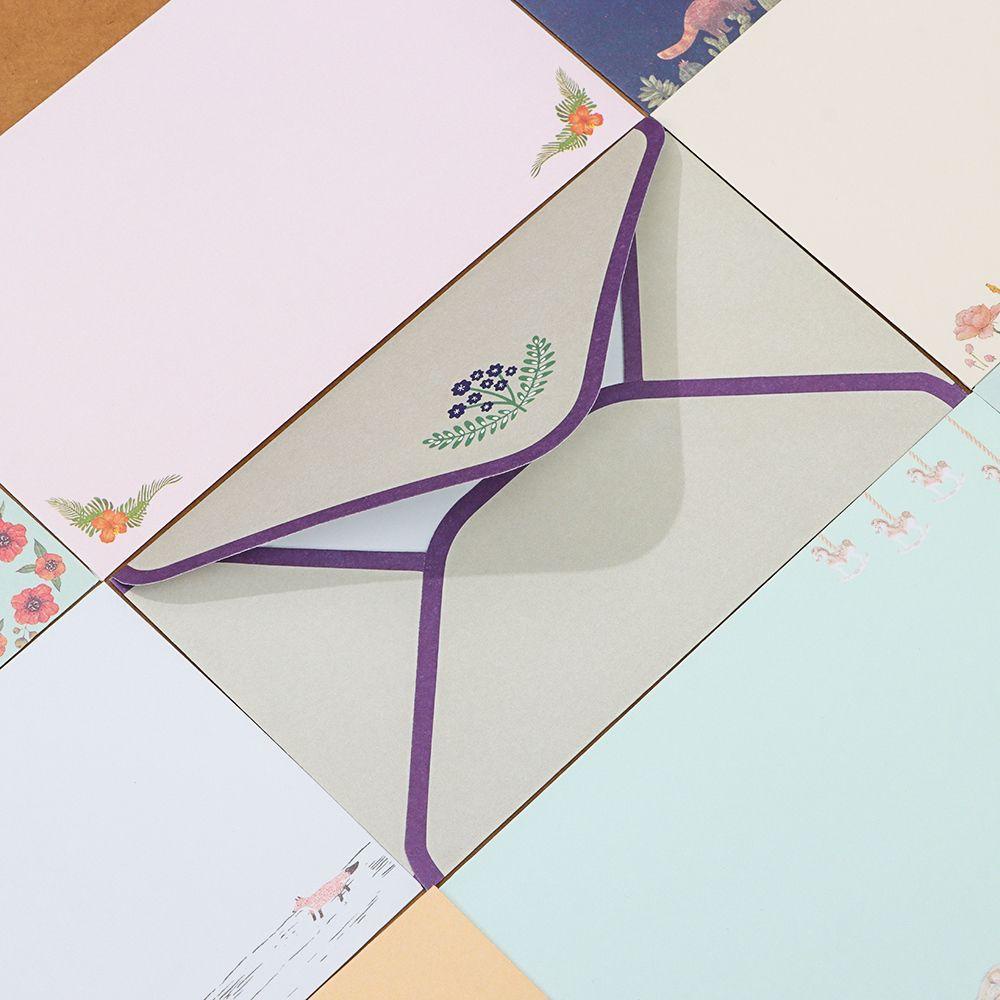 Set 3 Bao Thư In Hoa / Cầu Vồng Xinh Xắn