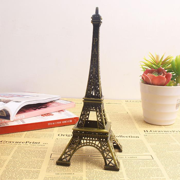 Tháp Eiffel Hợp Kim Mạ Đồng Cỡ Đại 32cm