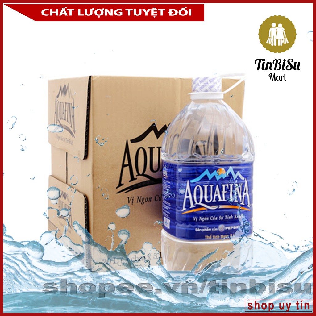 Nước Uống Tinh Khiết Aquafina ( bình 5000ml / Thùng 4 bình 5 lít)
