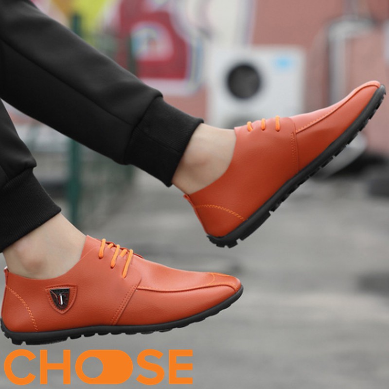 Giày Nam Giày Da Nam Lười Choose Sneaker Cột Dây Mũi Cá Sấu Sale Gía Rẻ Phong Cách Hàn Quốc G1904