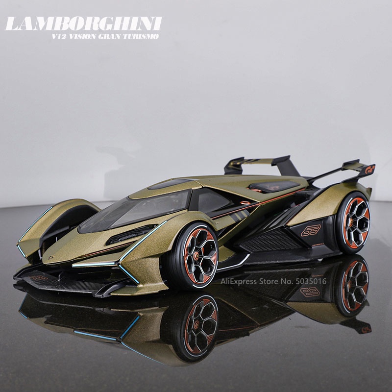 ■Maisto 1:18 Bán nóng mới nhất siêu xe Lamborghini V12 VISION GRAN TURISMO hợp kim đúc chết mô hình xe trang trí bộ sưu